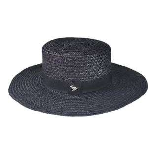 Peter Grimm True Character Black Straw Boater Hat